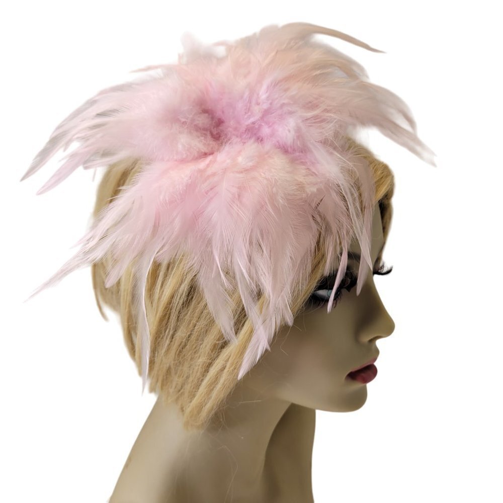 Light Pink Feathers Fascinator Pink Feathers Brooch Pin Pink Feather Accessory